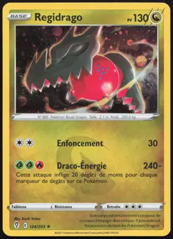 Carte Pokemon Regidrago Cosmos 124/203 Holo Evolution Celeste Francais - Image 1