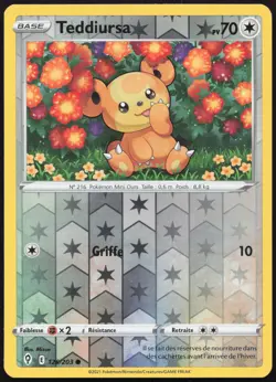 Carte Pokemon Teddiursa 126/203 Reverse Evolution Celeste Francais - Image 1