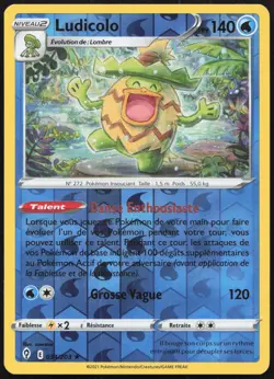 Carte Pokemon Ludicolo 034/203 Reverse Evolution Celeste Francais - Image 1