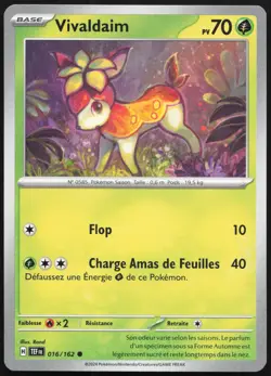 Carte Pokemon Vivaldaim 016/162 Forces Temporelles Francais - Image 1
