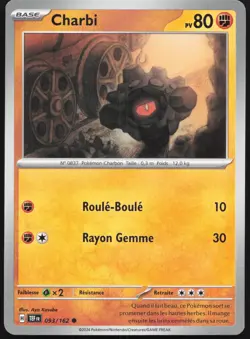 Carte Pokemon Charbi 093/162 Forces Temporelles Francais - Image 1