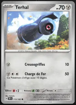 Carte Pokemon Terhal 113/162 Forces Temporelles Francais - Image 1