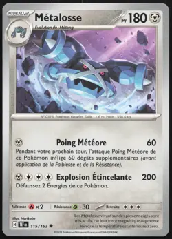 Carte Pokemon Metalosse 115/162 Forces Temporelles Francais - Image 1