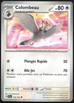 Carte Pokemon Colombeau 134/162 Forces Temporelles Francais - Image 1