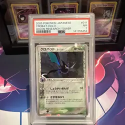Pokemon Crobat Holon Research Tower Japanese Holo Rare #011/086 PSA 7 - Image 1