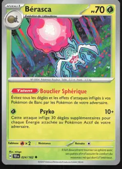 Carte Pokemon Berasca 024/162 Forces Temporelles Francais - Image 1