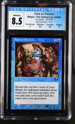 FACT OR FICTION Invasion Foil CGC 8.5 Q++ MTG [Nostalgium] - Image 1