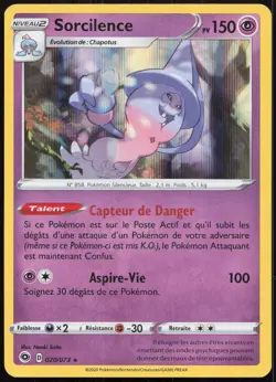 Carte Pokemon Sorcilence 020/073 Holo La voie du Maitre Francais - Image 1