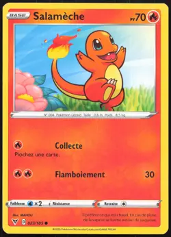 Carte Pokemon Salameche 023/185 Voltage Eclatant Francais - Image 1