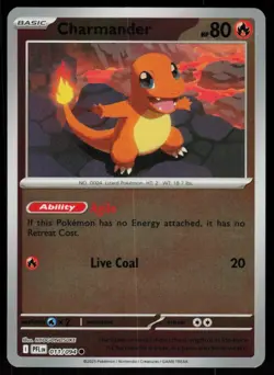 Charmander 011/094 Common Phantasmal Flames Pokemon Reverse Holo Near Mint - Image 1