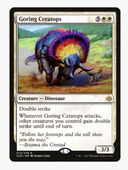 Goring Ceratops | MTG Ixalan | EDH Dinosaur Tribal Staple | LP - Image 1