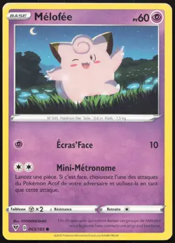 Carte Pokemon Melofee 063/185 Voltage Eclatant Francais - Image 1