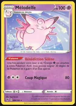 Carte Pokemon Melodelfe 064/185 Voltage Eclatant Francais - Image 1