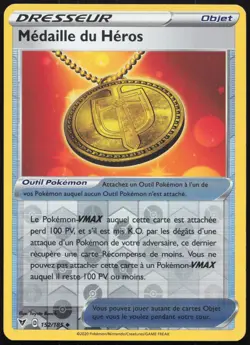 Carte Pokemon Medaille du Heros 152/185 Reverse Voltage Eclatant Francais - Image 1