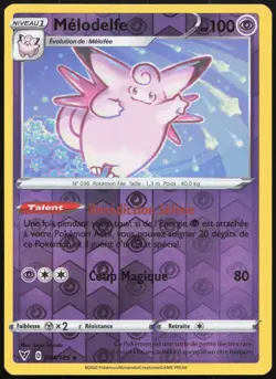 Carte Pokemon Melodelfe 064/185 Reverse Voltage Eclatant Francais - Image 1
