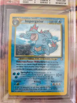 Pokemon Karte Card Impergator Feraligatr Neo Genesis Holo Deutsch Beckett BGS 5 - Image 2