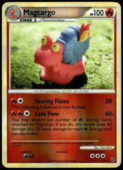 Magcargo 6/90 HGSS Undaunted Reverse Holo Rare LP Pokemon 2010 - Image 1