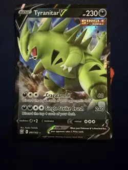 Tyranitar V 097/163 Battle Styles Holo Rare Near Mint Pokemon Card - Image 1