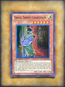 Yugioh Enishi, Shien's Chancellor LCGX-EN241 Super Rare 1st Ed LP - Image 1