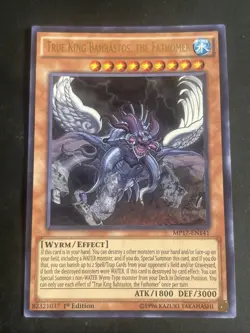 Yugioh True King Bahrastos, The Fathomer MP17-EN141 Ultra Rare 1st Edition - Image 1