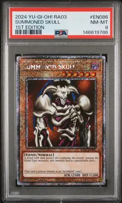 2024 YU-GI-OH! RA03-QUARTER CENTURY BONANZA 1ST EDITION SUMMONED SKULL PSA 8 - Image 1