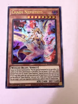 Yugioh - Chaos Nephthys - Ultra - 1st - BACH-EN025 - NM - Image 1