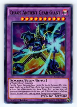 Yugioh Chaos Ancient Gear Giant RATE-EN041 Super Rare - NM 💎 - Image 1