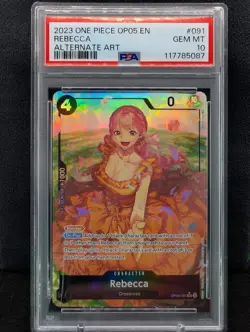 Rebecca Alternate Art OP05- 091 PSA 10 2023 One Piece OP05 English - Image 1