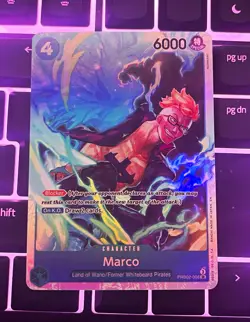 ☆ Bandai One Piece Card Game Marco PRB02-008 SR Special Character EN 4 6000 ☆ - Image 1