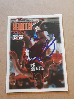 AUTOGRAPHED Isaiah Rider Portland Trail Blazers 1999-00 Hoops #130 NBA Card AUTO - Image 4