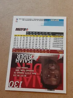 AUTOGRAPHED Isaiah Rider Portland Trail Blazers 1999-00 Hoops #130 NBA Card AUTO - Image 5
