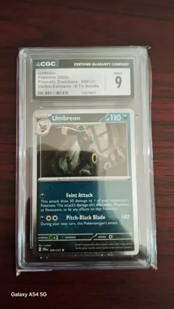 Pokemon Umbreon 059/131 Prismatic Evolutions CGC 9 Costco Exclusive English Card - Image 3