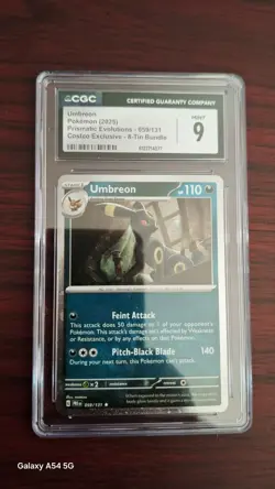 Pokemon Umbreon 059/131 Prismatic Evolutions CGC 9 Costco Exclusive English Card - Image 4