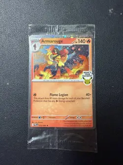 New Rare Armarouge 30th Anniversary Stamp Pokemon Promo Card Pitch Black Holo - Image 1