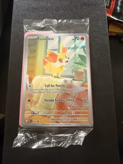 Pokemon Fennekin 080 Chaos Rising Pokemon Center Stamped Promo Card Sealed NM - Image 1