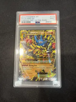 M Lucario EX Holo Card 113/111 Secret Edition PSA 9 Pokemon Card Mint XY - Image 1