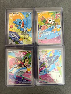 Pokemon TCG 4-Card Holo Promo Lot, English: Squirtle, first partners series 1 - Image 1