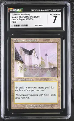 MTG Tolarian Academy Urza's Saga #330/350 Near Mint CGC 7 - Image 1