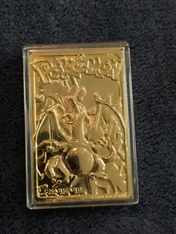 1999 Burger King Pokemon Charizard 23k Gold Plated Metal Card Pokeball WOTC - Image 3