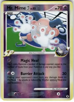 Mr. Mime E4 28/111 Rare Rising Rivals Pokemon Reverse Holo Moderately Played - Image 1