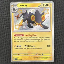 Luxray 137/091 Paldean Fates Shiny Rare Pokemon TCG NM - Image 1