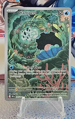 Clamperl 195/182 Illustration Rare Destined Rivals Pokemon Holo Near Mint - Image 1