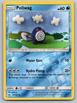 Poliwag 30/149 Common SM Base Set Pokemon Near Mint - Image 1