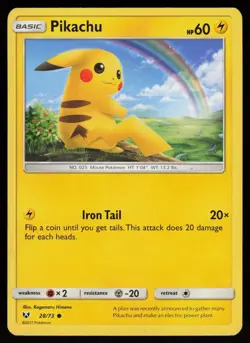 PIKACHU 28/73 COMMON SHINING LEGENDS POKEMON HP - Image 1
