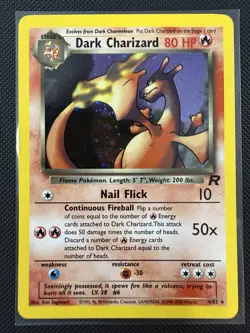 Pokemon TCG Dark Charizard 4/82 Team Rocket Holo Holo Rare Unlimited English - Image 1