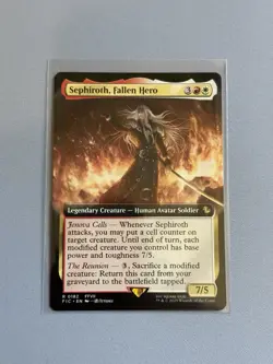 MTG: Sephiroth, Fallen Hero (Extended Art) [Final Fantasy] Near Mint - Image 2