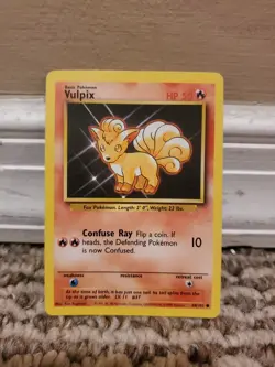 Pokemon TGC Base Set Vulpix 68/102 Common - Image 1