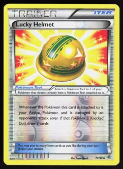 Lucky Helmet 77/98 Ancient Origins Reverse Holo LP Toyste Beach Pokemon TCG - Image 1