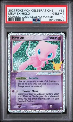 2021 POKEMON CELEBRATIONS CLASSIC COLLECTION #88 MEW EX-HOLO PSA 10 - Image 1