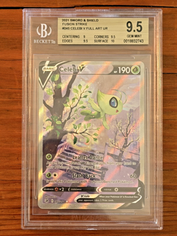 Celebi V 245/264 Fusion Strike Alt Art Secret BGS 9.5 GEM MINT Pokemon - Image 1